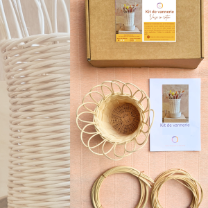 kit de vannerie vase en rotin