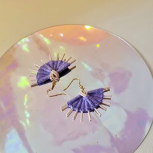 Boucles d'oreilles violet clair