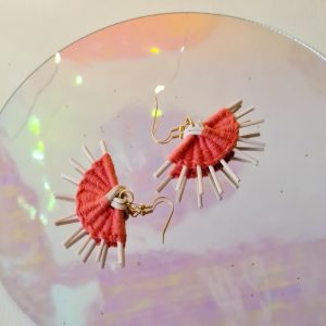 Boucles d'oreilles corail